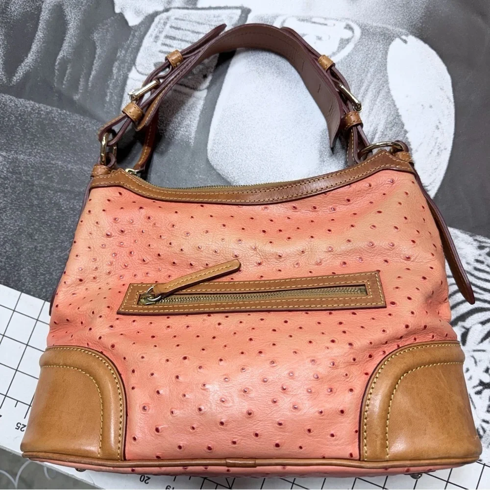 Dooney & Bourke Ostrich Quill Embossed Hobo Bag